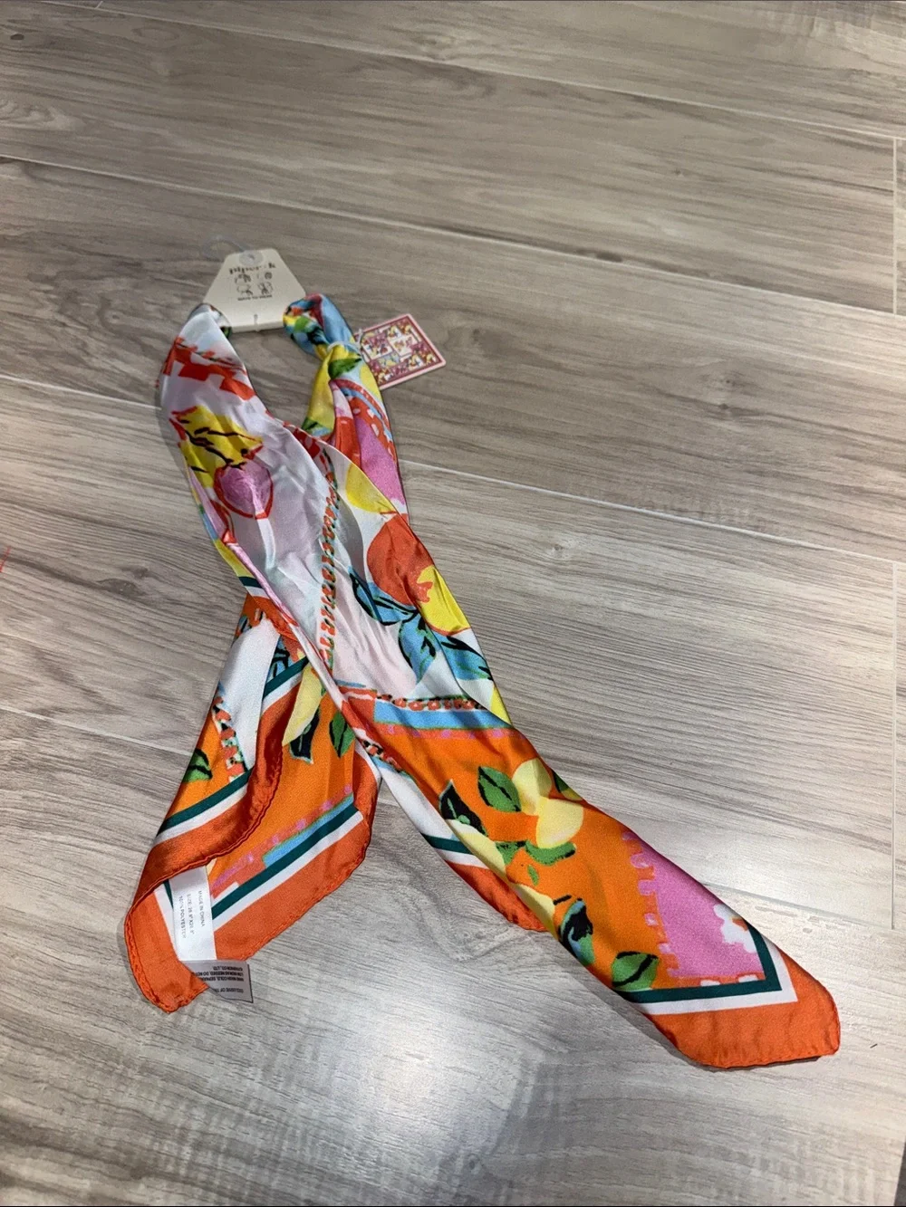Piper k printed Scarf - Orange, Pink, Yellow, Blue, Green